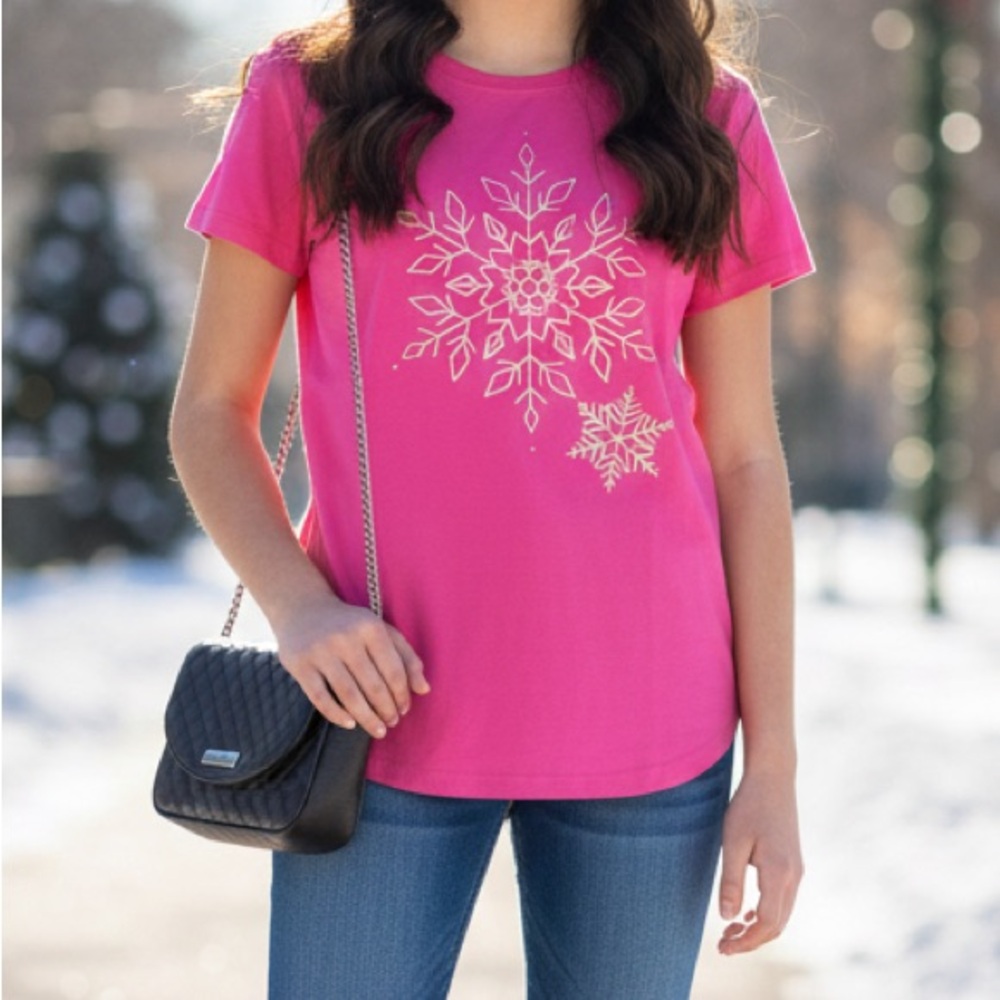 Cat & Jack snowflake holiday tee